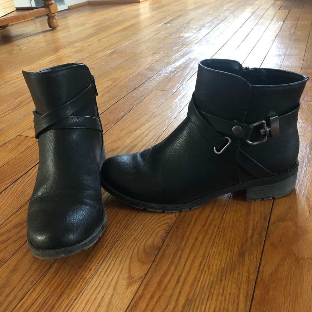 Croft & Barrow Ortholite Black Ankle Boots